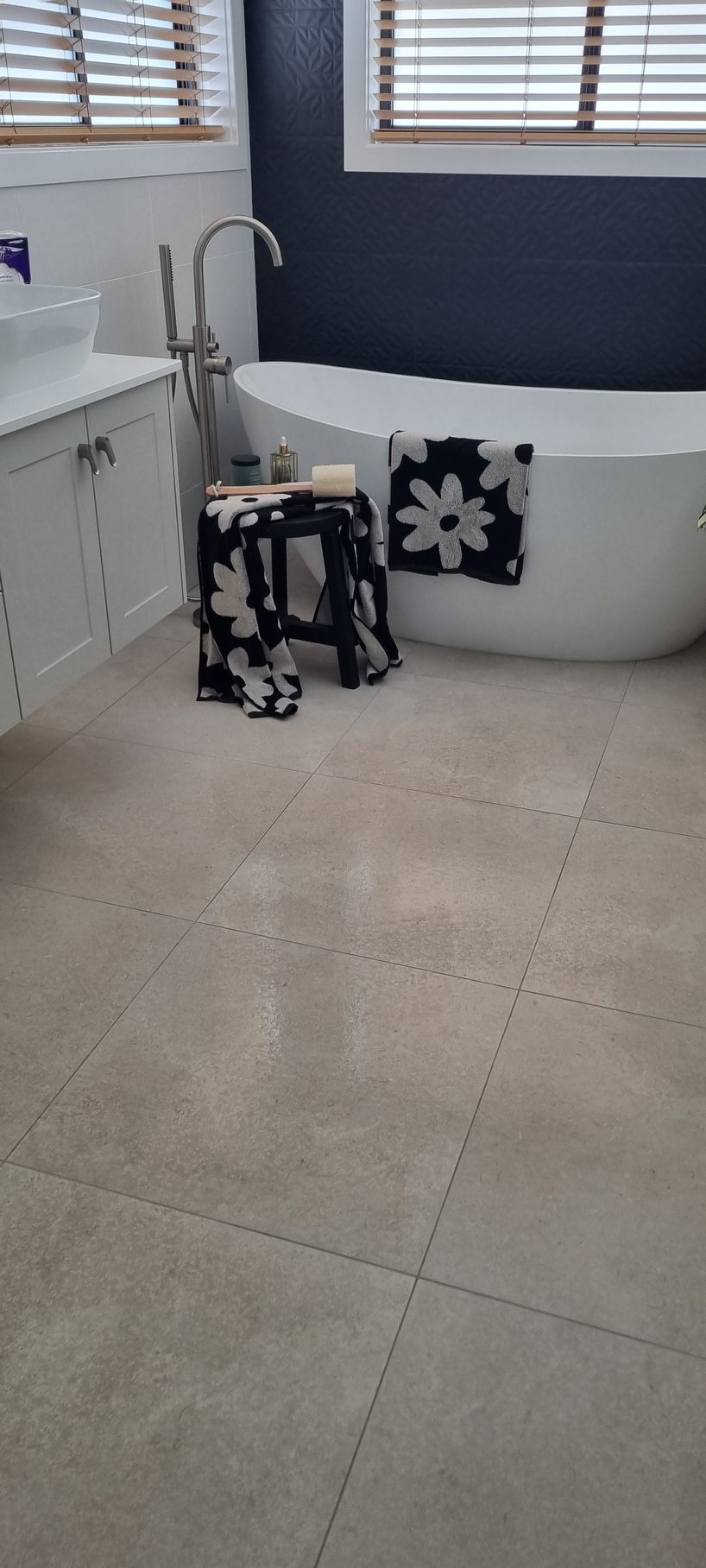 Bathroom With Freestanding Tub — RWM Cleaning in Deception Bay, QLD