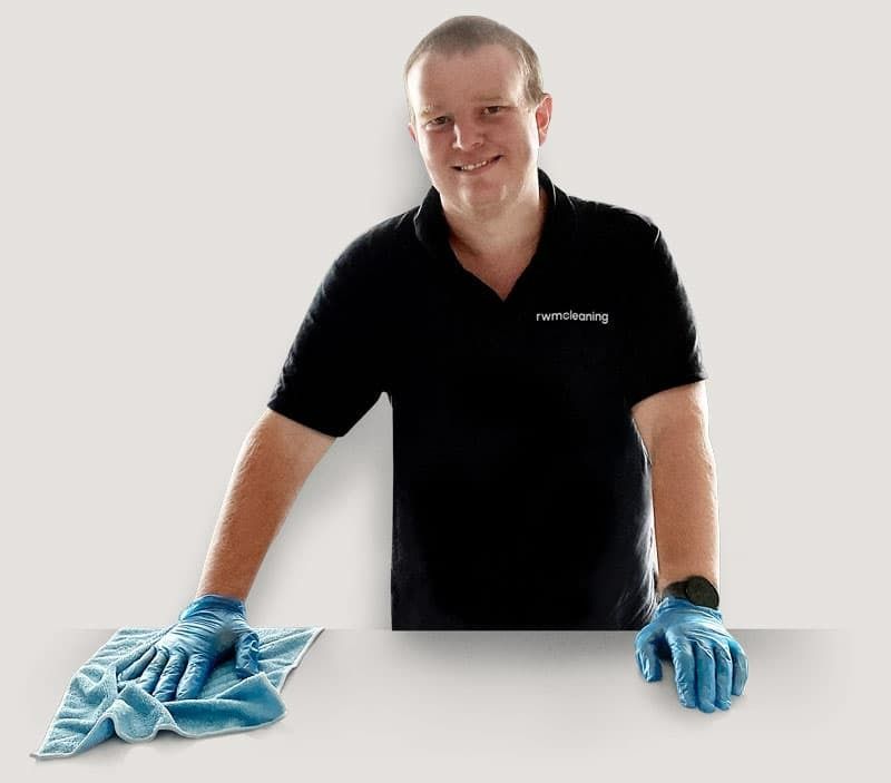 Hands in Blue Gloves Cleaning — RWM Cleaning in Deception Bay, QLD