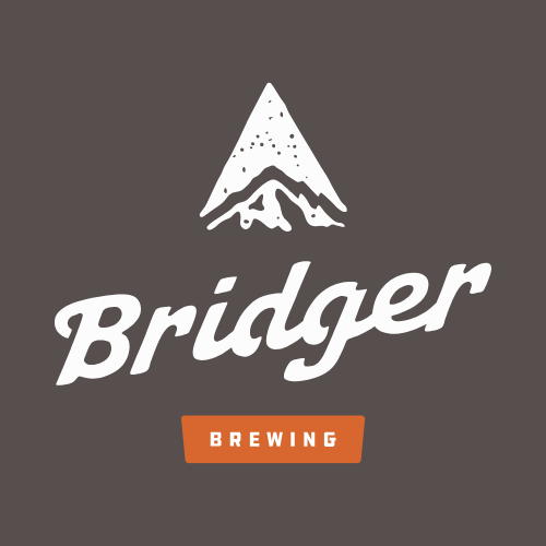 Logo for Bridger Brewing: a mountain peak above 