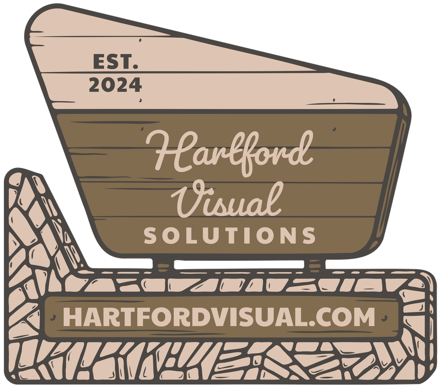 Logo for Hartford Visual Solutions: A sleek, modern design featuring the initials 