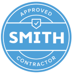 Blue and white "Approved Smith Contractor" seal.