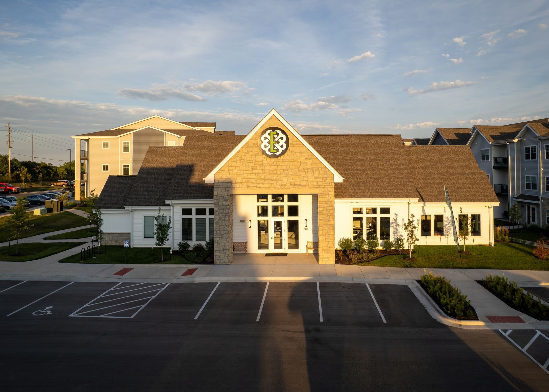 A large building with a clock on the front of it