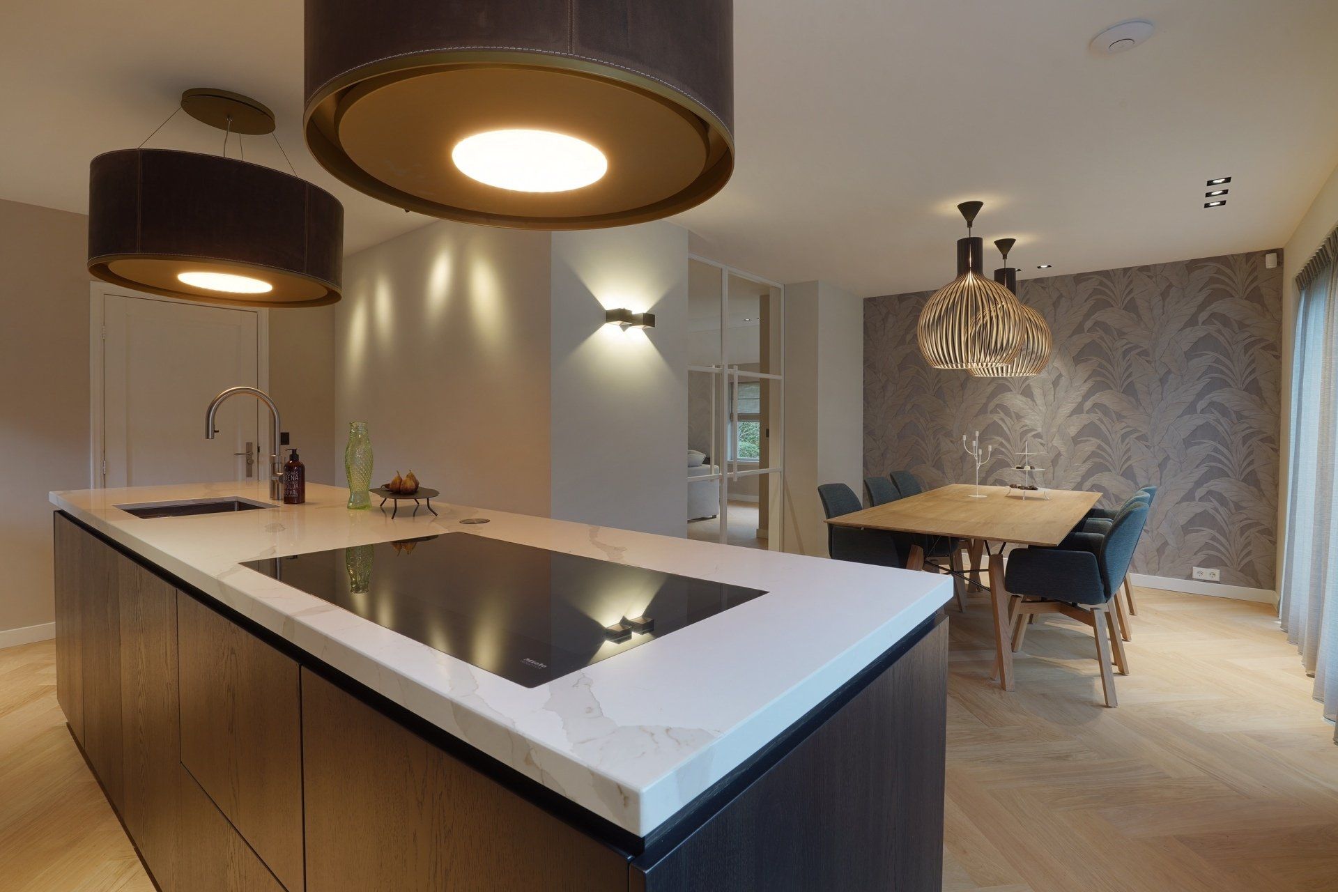 Interieurontwerp rietgedekte villa Soest keuken