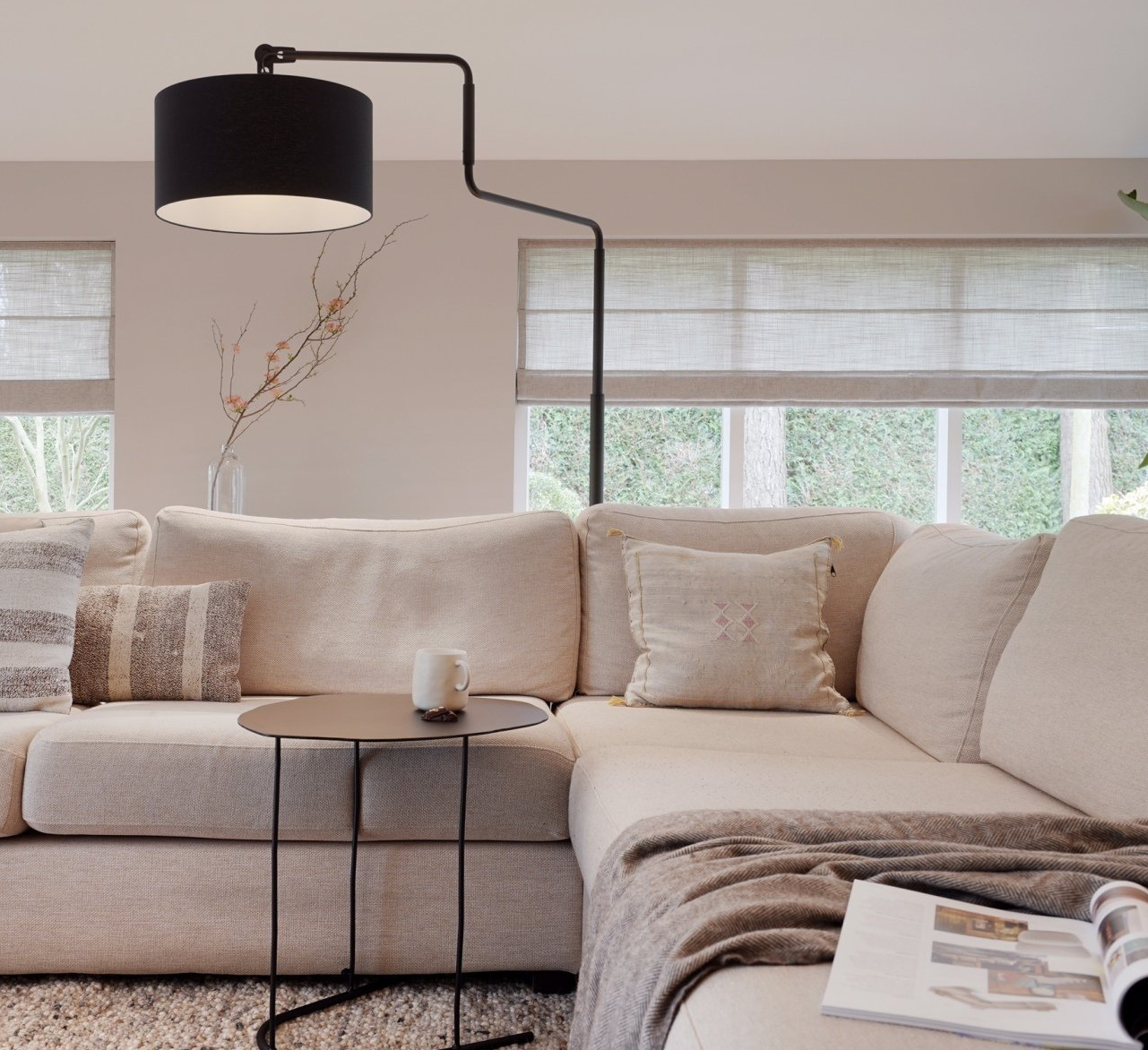 lichte hoekbank villa Soest