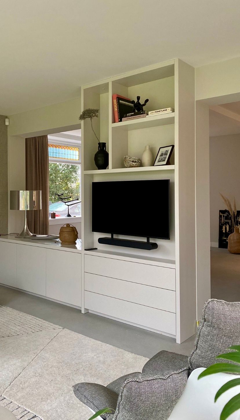 interieur maatwerk tv wandkast | Villa18 Interieurs