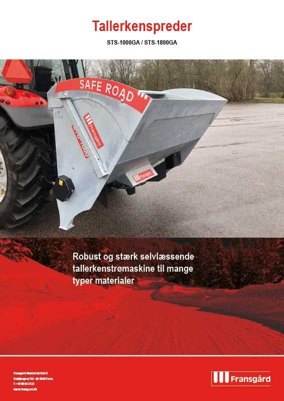 Brochure omhandlende STS-1800GA tallerkenspreder