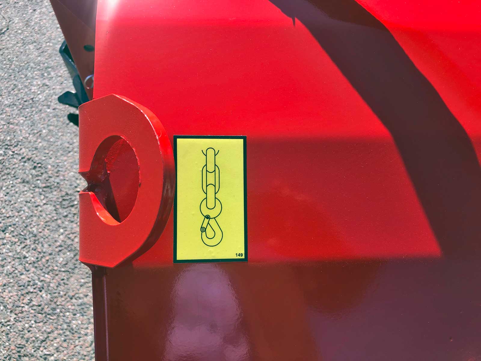 2 Løfteøjer er beregnet til at fastgøre