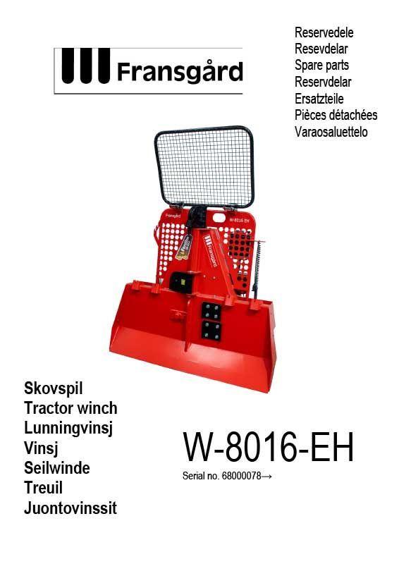 Reservedelskatalog for W-8016-EH skovspil