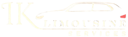 A logo for a limousine service with a car on a white background.