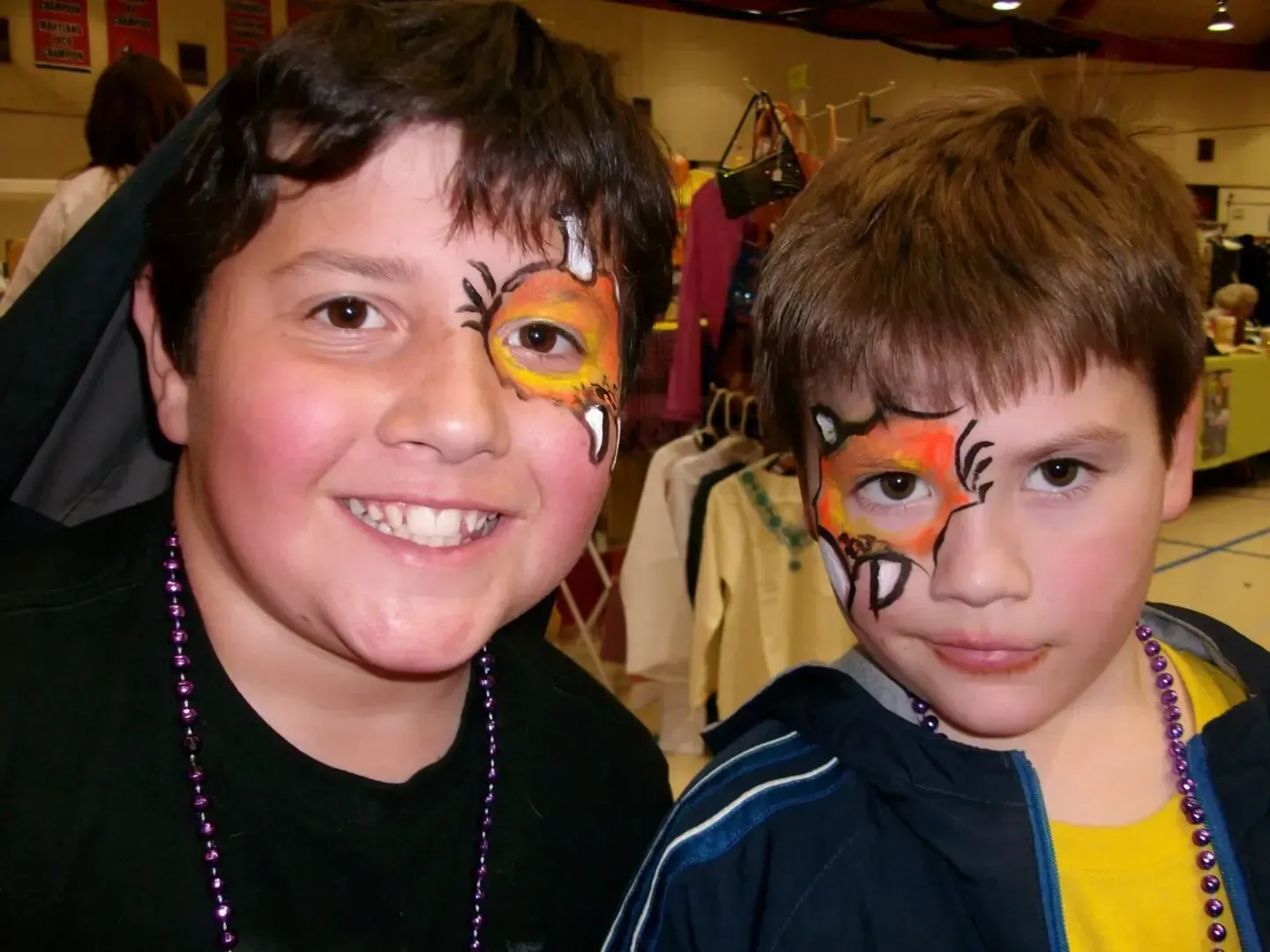 boys with face-paint