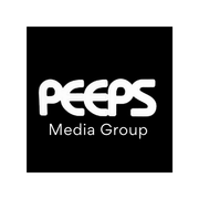 The peeps media group logo is white on a black background.