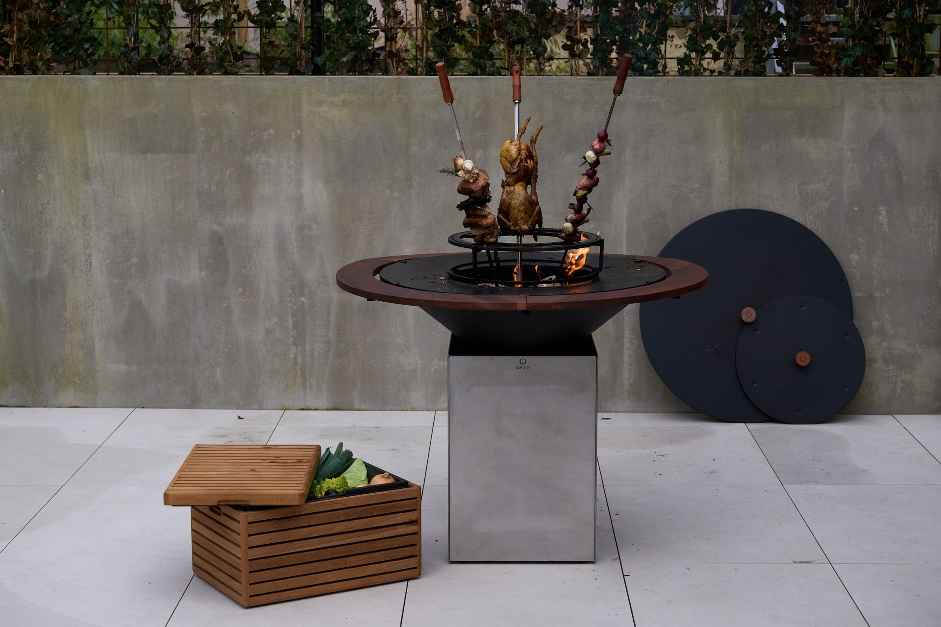 barbecue con accessori grill