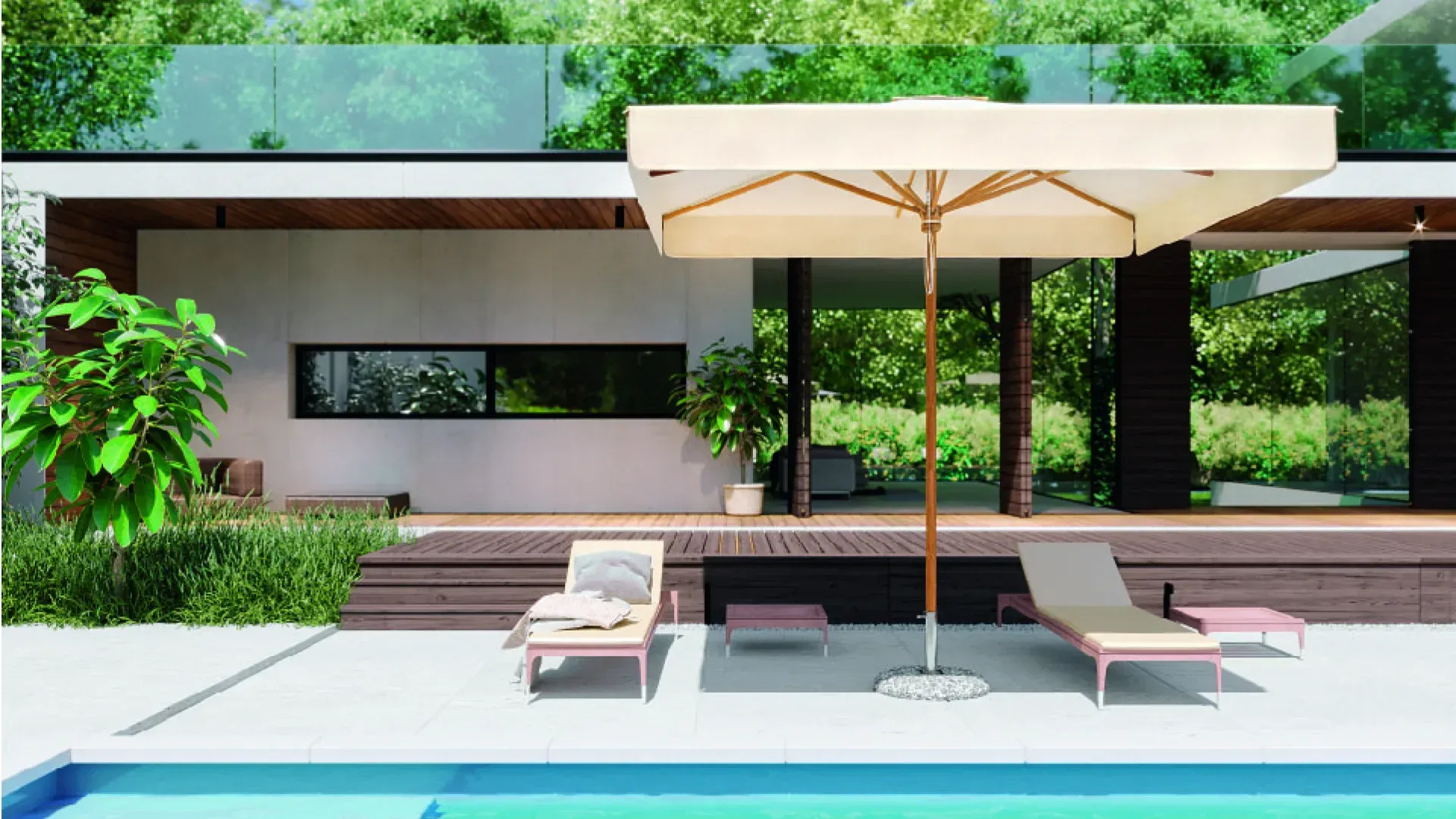 Ombrelone in legno Ombrellificio Veneto