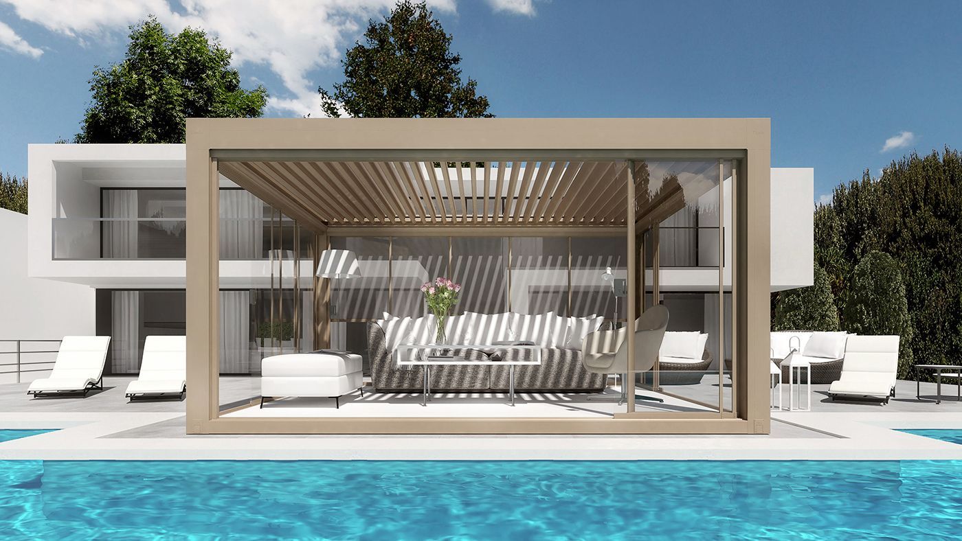 Pergola Dirello su piscina