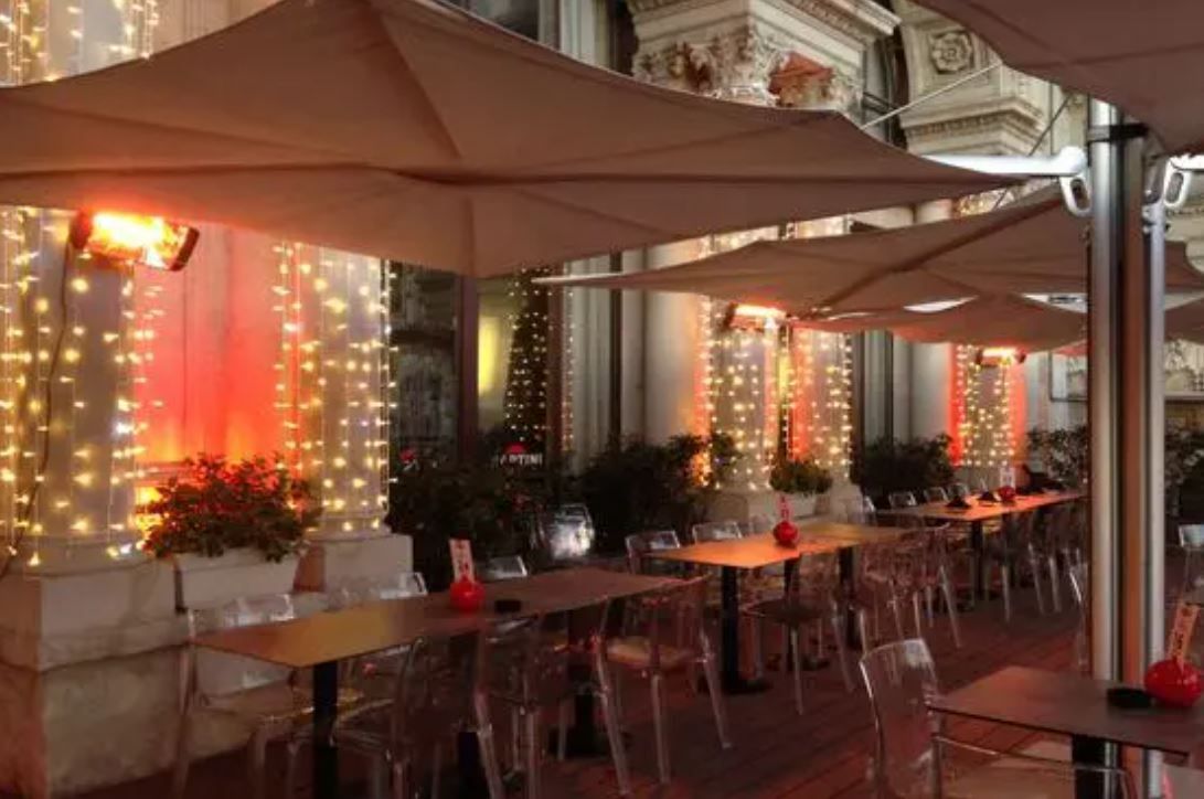 iscaldatore elettrico esterno ristorante