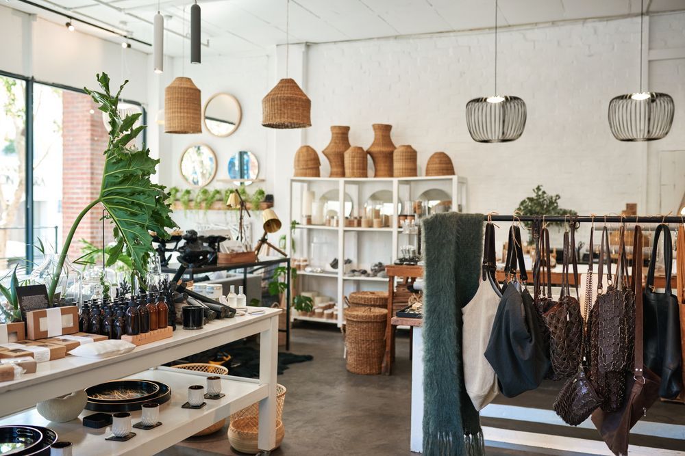 A store filled with lots of furniture and plants.