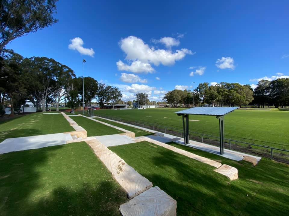 Retaining Walls in Local Park — Landscape Supplies in Port Macquarie, NSW