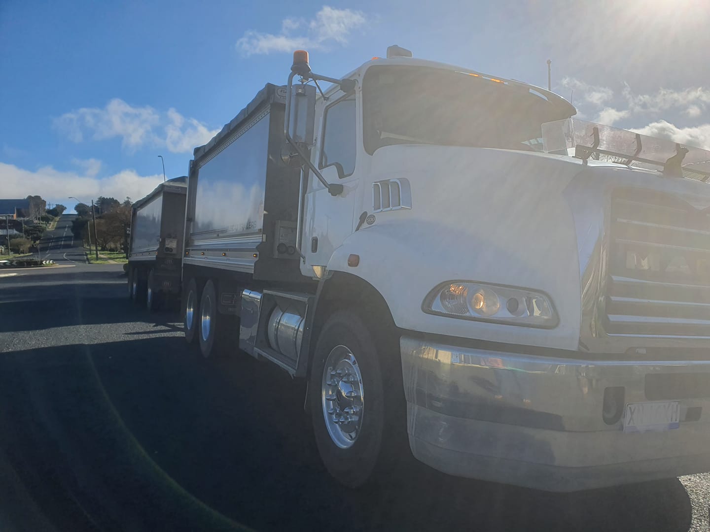 White Delivery Truck — Landscape Supplies in Port Macquarie, NSW