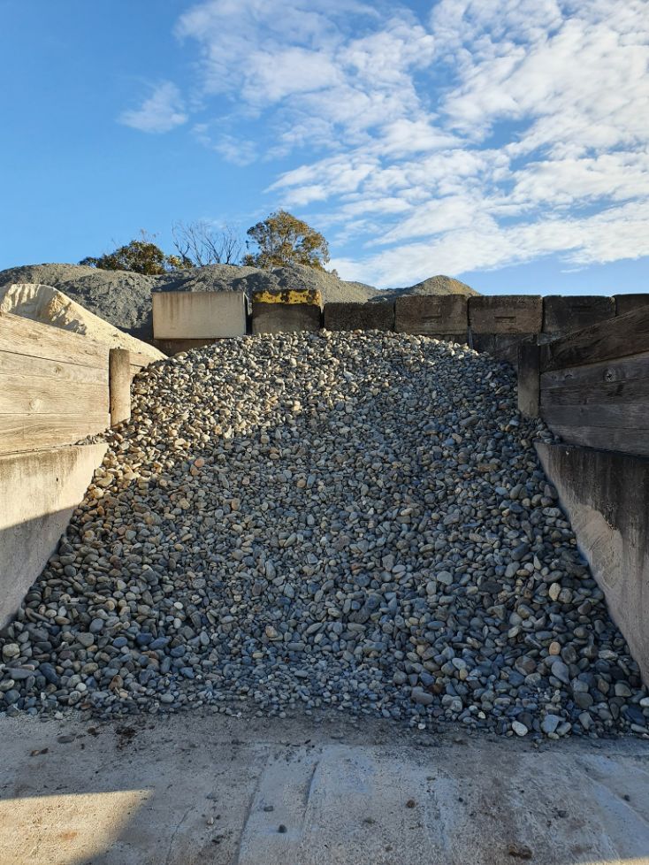 Pile Of Riverstone Medium — Landscape Supplies in Wauchope, NSW