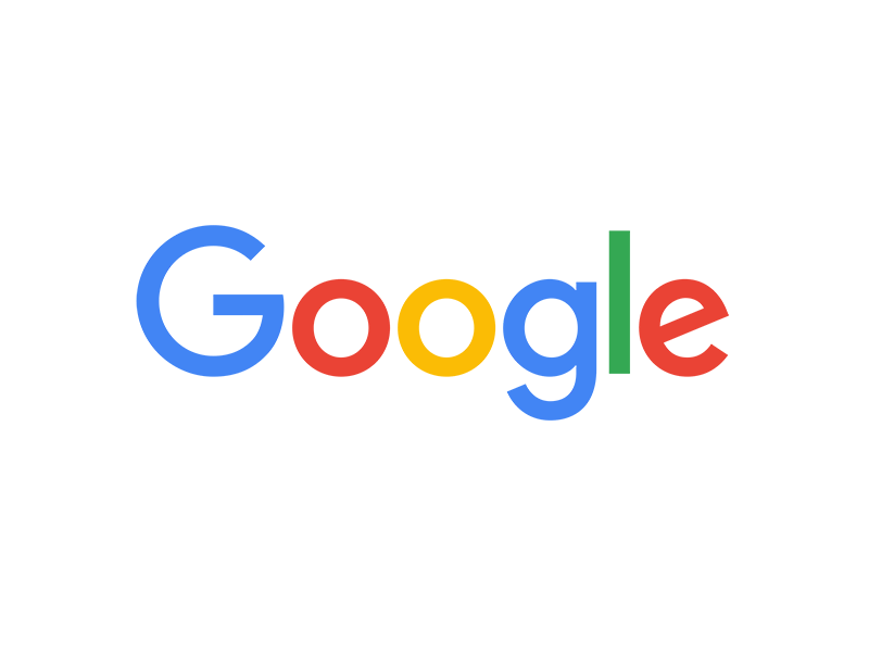 The google logo is on a white background.