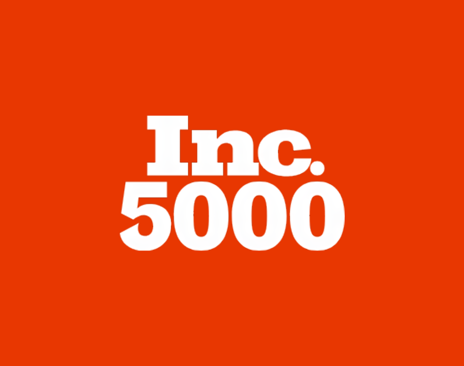 The inc. 5000 logo is on a red background