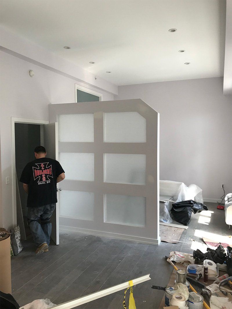 Aluminum Framed Glass Door — Philadelphia, PA — Family & Friends Builders LLC