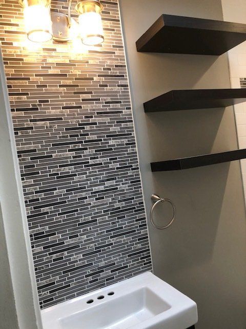 Bathroom Wall Design With Compartment — Philadelphia, PA — Family & Friends Builders LLC