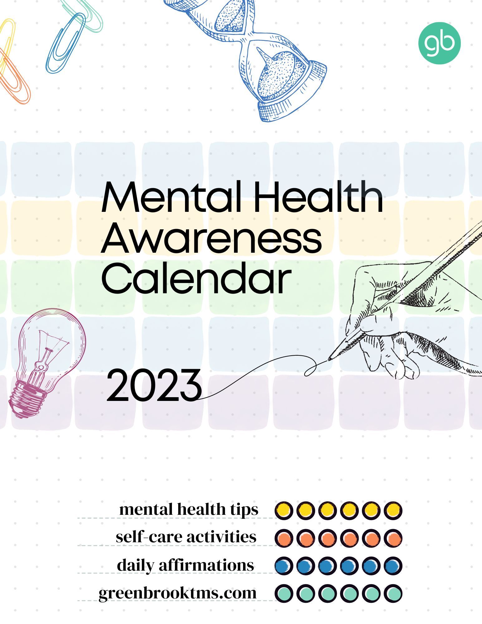 2023 Mental Health Awareness Calendar