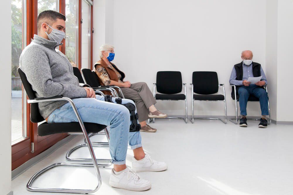 Patients in a waiting room