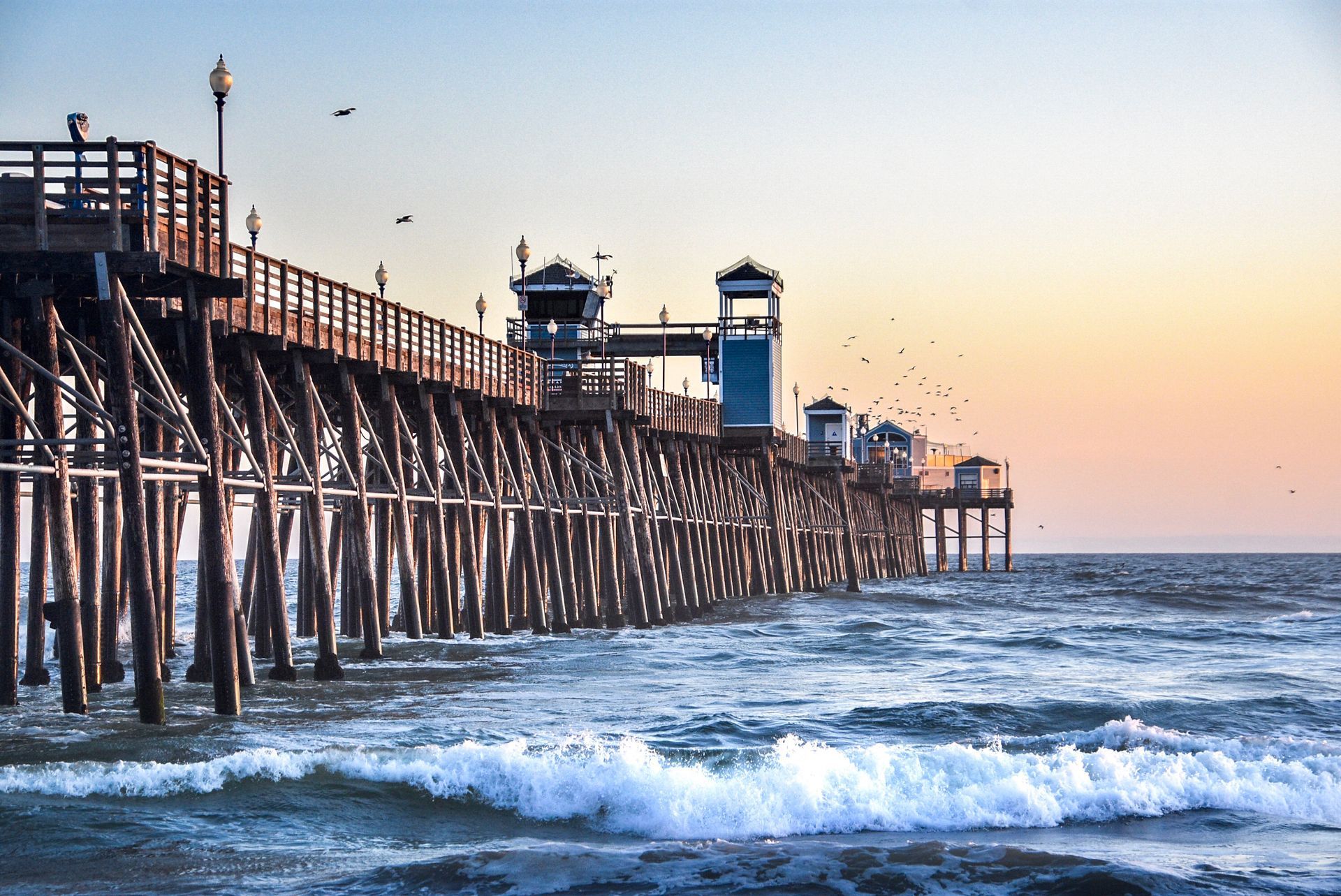 California Pier Overlooking Ocean