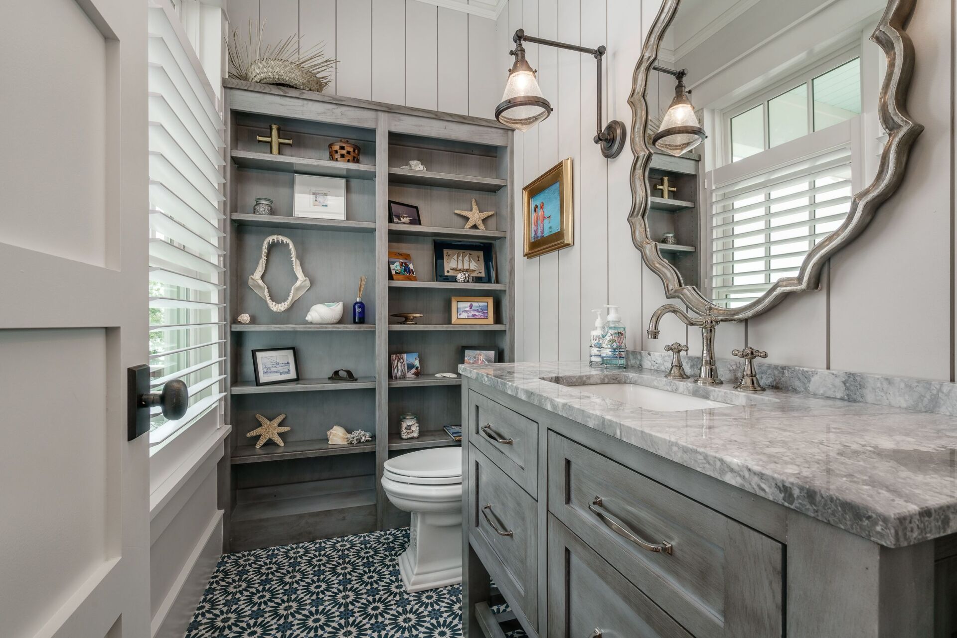 Bathroom Gray Cabinets — Morehead City, NC — The Cabinet Shop