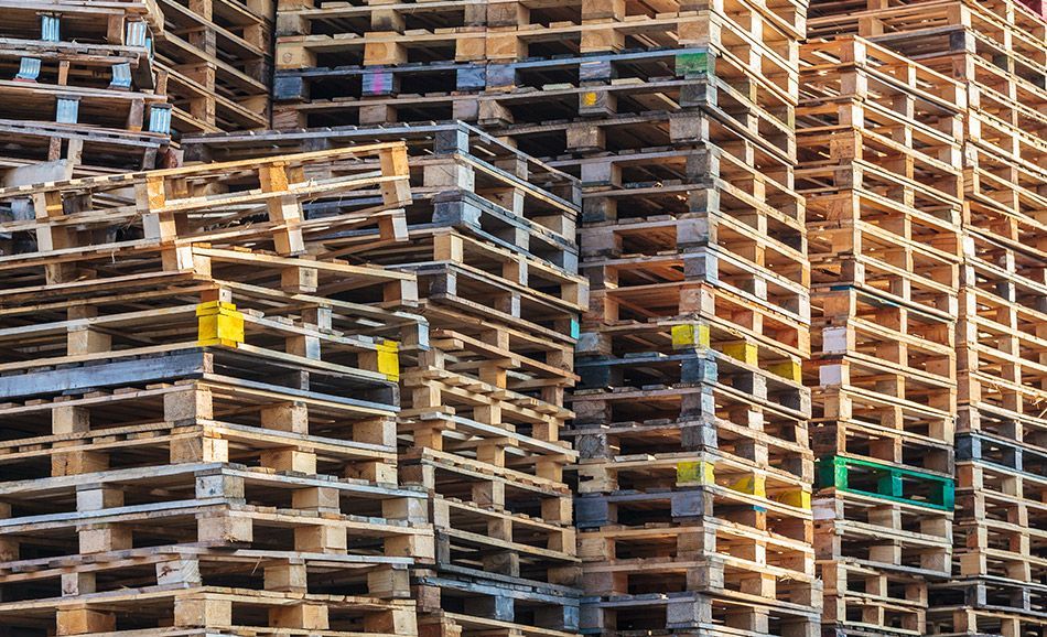 Stack Of Pallets For Recycling