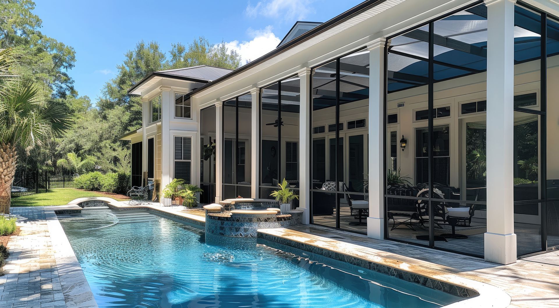 Screened pool enclosure covered patio custom patio enclosures.