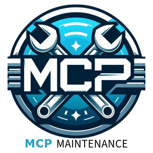 A logo for a company called mcp maintenance