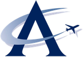A large dark blue letter 
