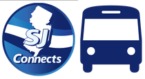 A minimalist black line icon of the front view of a bus.