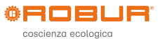 Il logo arancione dell'azienda Robur, seguito dalla scritta in italiano