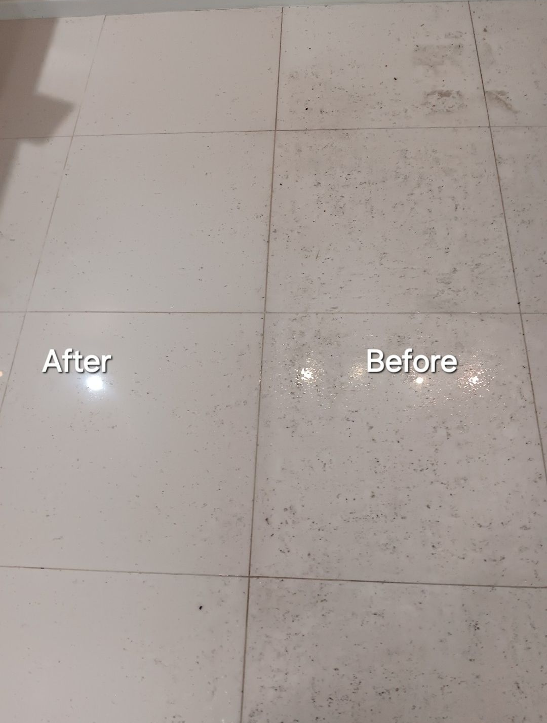 Man With Gloves Grouting Tiles Floor — Premium Carpet Cleaning In Trinity Park, QLD