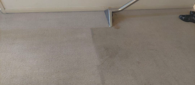 Woman Using A Vacuum Cleaner While Cleaning Carpet — Premium Carpet Cleaning In Trinity Park, QLD
