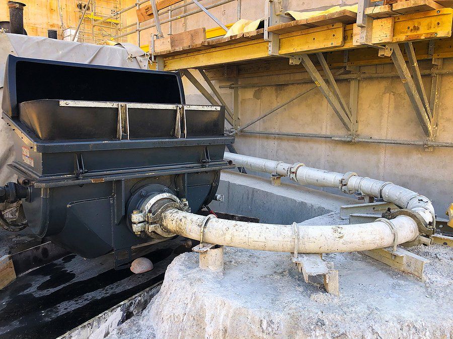 newly installed steel pipes