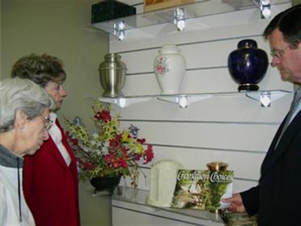 Urn showroom of Cumberland Family Services (Cremation Center) Algood, TN