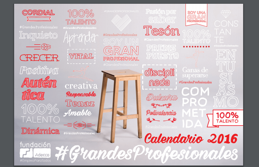 FUNDACION ADECCO GRANDES PROFESIONALES CALENDARIO 2016