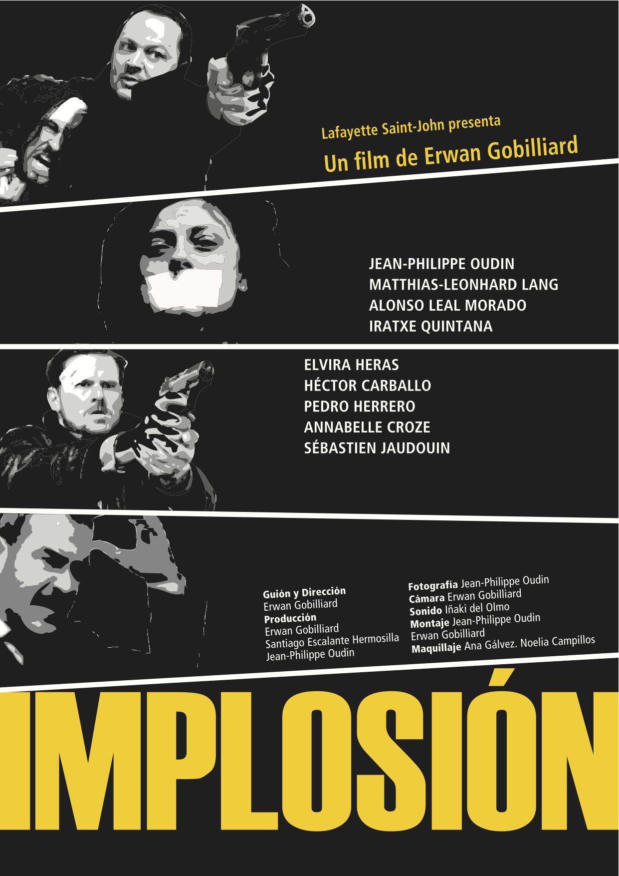 HEAD MAKEUP, FX  & HAIR TEAM. FILM IMPLOSION BY ERWAN GOBILLIARD. SPAIN-FRANCE. MATTIAS-LEONARD LANG, JEAN PHILIPPE OUDIN, ALONSO LEAL, HECTOR CARBALLO, ELVIRA HERAS
