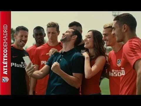 SPOT PLUS 500 PARA ATLÉTICO DE MADRID 2016. MAQUILLAJE Y PELUQUERÍA. GRIEZMANN, MOYA, SIMEONE, JACKSON, KOKE, DAVID TORTOSA, TORRES
