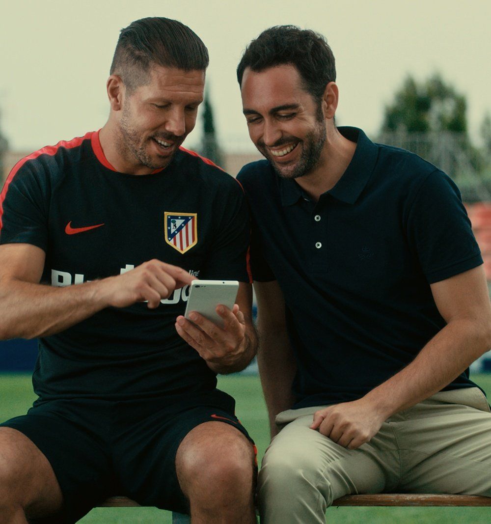 MAKEUP & HAIR. PLUS 500. ADVERTISING FOR ATLÉTICO DE MADRID. DAVID TORTOSA, TORRES, SIMEONE, GRIEZMANN, KOKE, MOYA, JACKSON