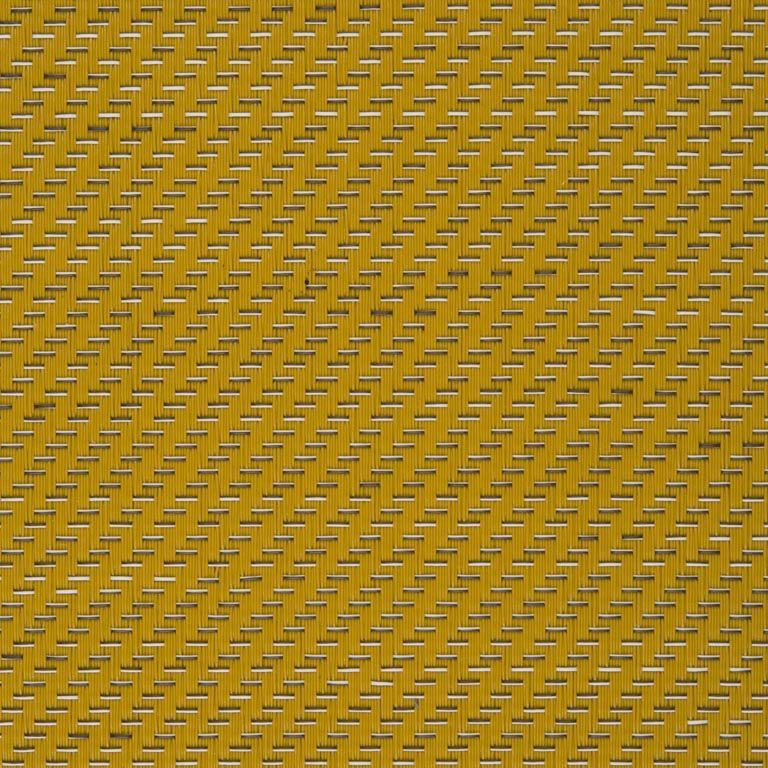 A close up of a yellow fabric with a pattern on it.