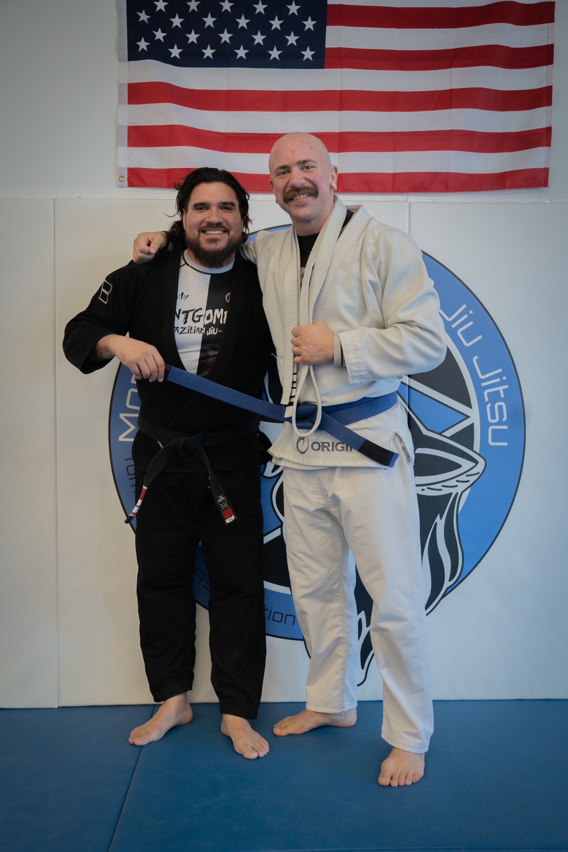 Adult students drilling Jiu-jitsu at Montgomery Brazilian Jiu-Jitsu in Montgomery, NJ.