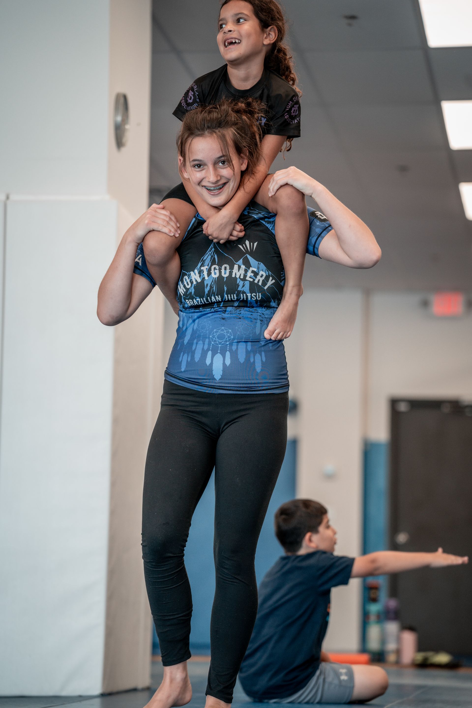 Kids practice controlled Jiu-jitsu drills at Montgomery Brazilian Jiu-Jitsu in Montgomery, NJ.
