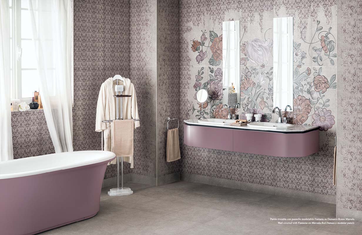 Pavimento e rivestimento bagno petracer's ceramiche serie Sartoria
