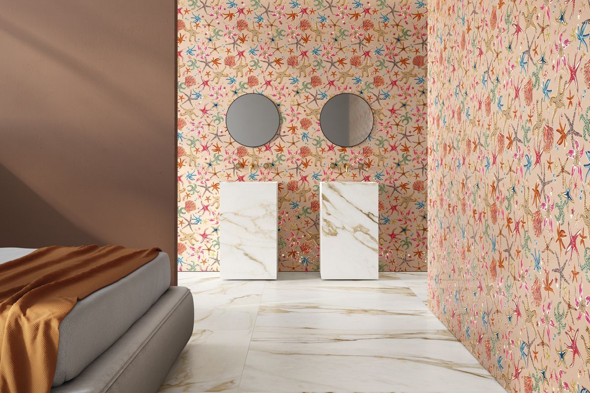 ceramiche versace pavimento gres porcellanato serie manifesto effetto marmo